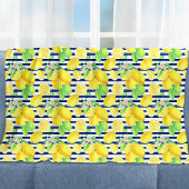 Waterverf Lemons op blauwe strepen Fleece Deken