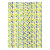 Waterverf Lemons op blauwe strepen Tafelkleed (Voorkant)