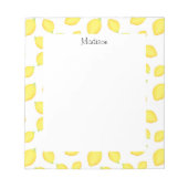 Waterverf Lemons Patroon 2 Notitieblok (Voorkant)