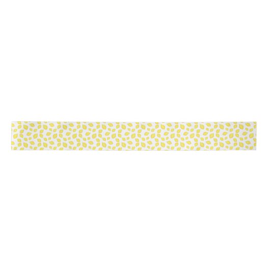Waterverf Lemons Patroon 2 Satijnen Lint (Voorkant)