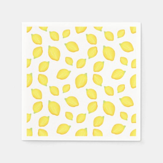 Waterverf Lemons Patroon 2 Servet (Voorkant)