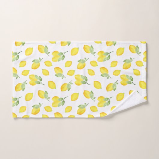Waterverf Lemons Patroon Bad Handdoek (Handdoek)