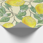 Waterverf Lemons Patroon Cadeaupapier (Hoek)