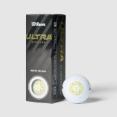 Waterverf Lemons Patroon Golfballen (Verpakking)