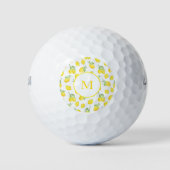 Waterverf Lemons Patroon Golfballen (Voorkant)