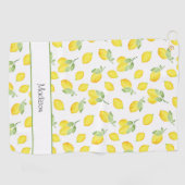 Waterverf Lemons Patroon Golfhanddoek (Horizontaal)