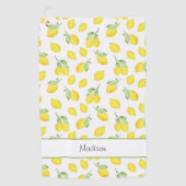 Waterverf Lemons Patroon Golfhanddoek (Voorkant)
