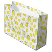 Waterverf Lemons Patroon Groot Cadeauzakje (Voorkant Gekanteld)