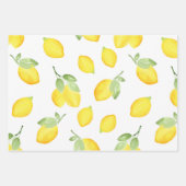 Waterverf Lemons Patroon Inpakpapier Vel (Voorkant 3)
