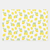 Waterverf Lemons Patroon Inpakpapier Vel (Voorkant 2)