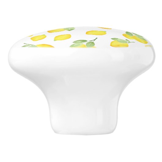 Waterverf Lemons Patroon Keramische Knop (Zijkant)