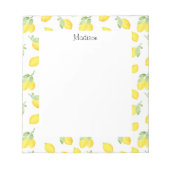 Waterverf Lemons Patroon Notitieblok (Voorkant)