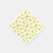 Waterverf Lemons Patroon Servet (Hoek)