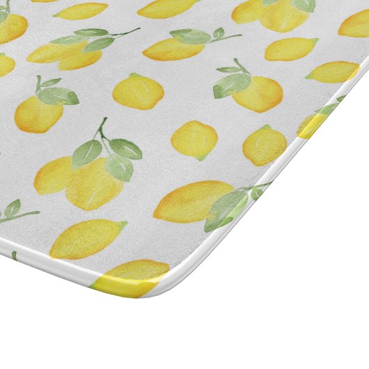 Waterverf Lemons Patroon Snijplank (Hoek)