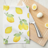 Waterverf Lemons Patroon Theedoek (Quarter Fold)
