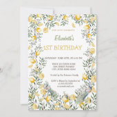 Waterverf Lemons Peacock Verjaardag Kaart (Voorkant)