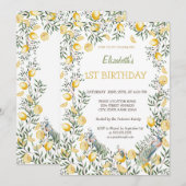 Waterverf Lemons Peacock Verjaardag Kaart (Voorkant / Achterkant)