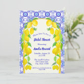 Waterverf Lemons Positano Amalfi Vrijgezellenfeest Kaart (Staand voorkant)