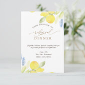 Waterverf Lemons repetitie diner Kaart (Staand voorkant)