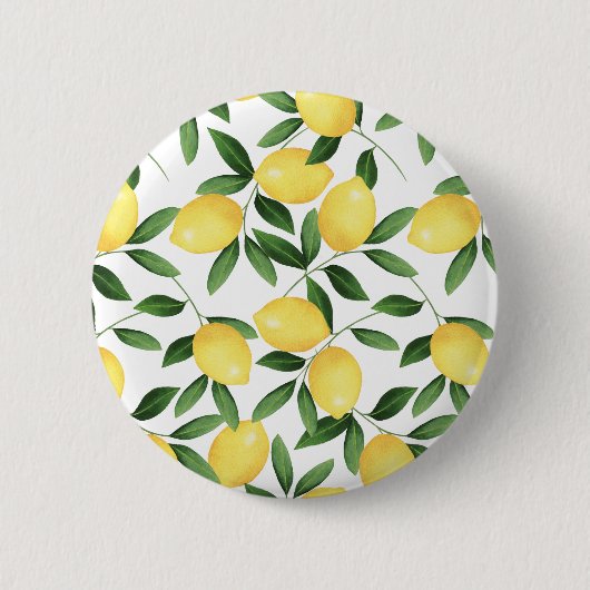 WATERVERF LEMONS RONDE BUTTON 5,7 CM (Voorkant)