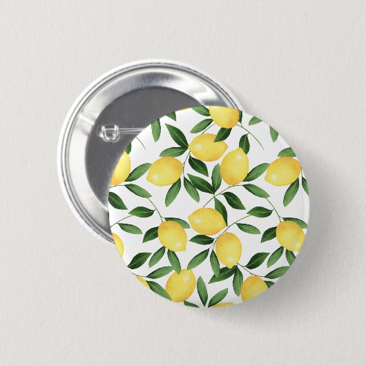 WATERVERF LEMONS RONDE BUTTON 5,7 CM (Voorkant /achterkant)