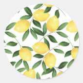 WATERVERF LEMONS RONDE STICKER (Voorkant)