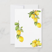 Waterverf Lemons RSVP Typografie Kaartje (Achterkant)