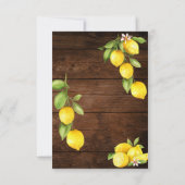 Waterverf Lemons RSVP Typografie Rustiek Hout Kaartje (Achterkant)