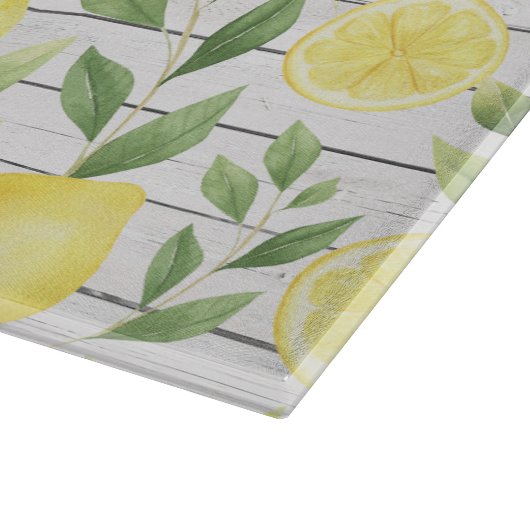 Waterverf Lemons Snijplank (Hoek)