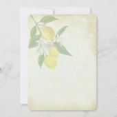 Waterverf Lemons sparen de Datum Save The Date (Achterkant)