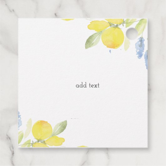 Waterverf Lemons Summer Bedankjes Labels (Achterkant)