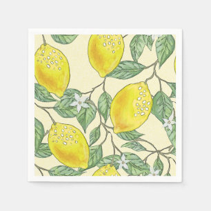  Waterverf Lemons Summer Pattern Servet