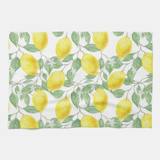 Waterverf Lemons Theedoek (Horizontaal)