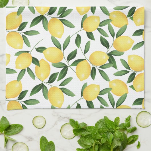 WATERVERF LEMONS THEEDOEK (Gevouwen)