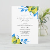 Waterverf Lemons Verlovingsfeest Kaart (Staand voorkant)