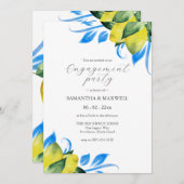 Waterverf Lemons Verlovingsfeest Kaart (Voorkant / Achterkant)