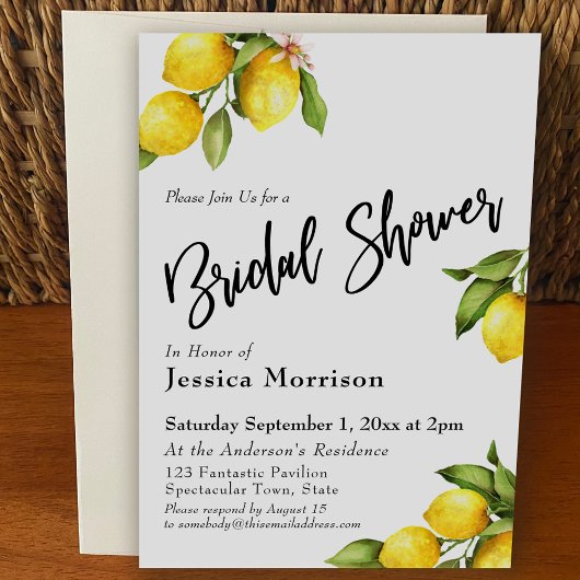 Waterverf Lemons Vrijgezellenfeest Kaart