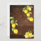 Waterverf Lemons We zijn getrouwd met Rustige Hout Kaart (Achterkant)