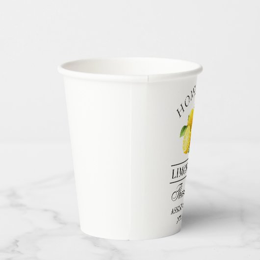 Waterverf Lemons Weddenschap Bedankt Limoncello Papieren Bekers (Rechts)