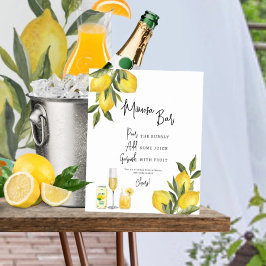 Waterverf Lemons Weddenschap Mimosa Bar Poster