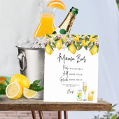 Waterverf Lemons Weddenschap Mimosa Bar Poster