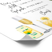 Waterverf Lemons Weddenschap Mimosa Bar Poster (Hoek)