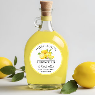 Waterverf Lemons Wedding Bedankt Limoncello Ronde Sticker