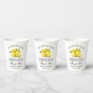 Waterverf Lemons Wedding Dank je Limoncello Papieren Bekers