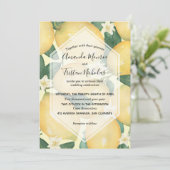 Waterverf Lemons Wedding Invitations (Staand voorkant)