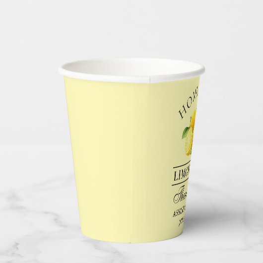 Waterverf Lemons Wedding Limoncello Hartelijk dank Papieren Bekers (Rechts)