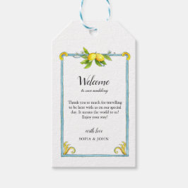 Waterverf  Lemons Wedding Welkomstlabels Cadeaulabel