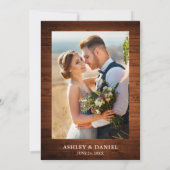 Waterverf Lemons Wood Sunflower Foto Weddenschap Kaart (Achterkant)