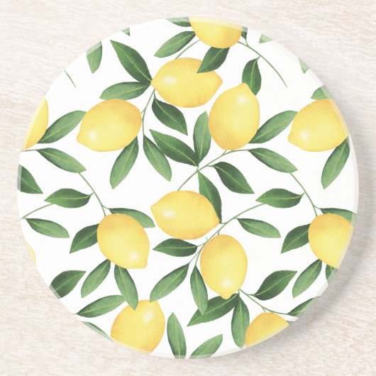 WATERVERF LEMONS ZANDSTEEN ONDERZETTER (Voorkant)