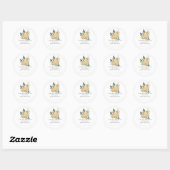 Waterverf Lemons Zwangerschap Ronde Sticker (Vel)